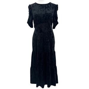 Victorian Gothic Black Velvet Whimsigoth Dress,  Romantic Witchy, Dark Academia